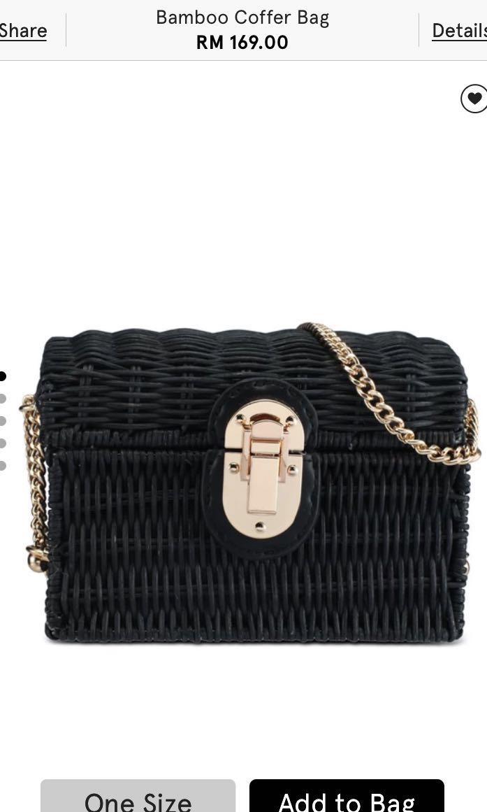 New Mango Limited Edition Rattan Bag bamboo coffer bag Women s
