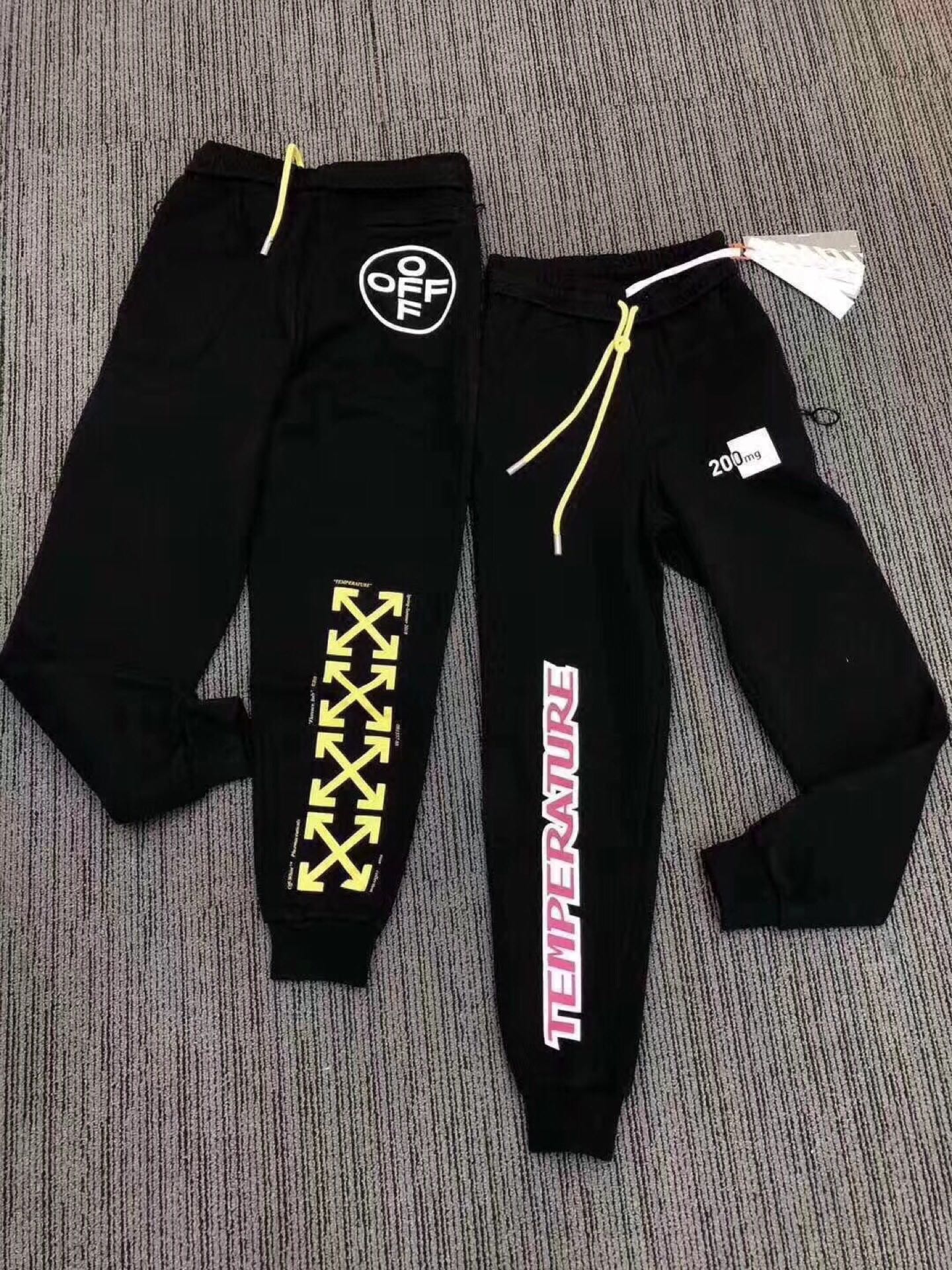 off white temperature sweatpants