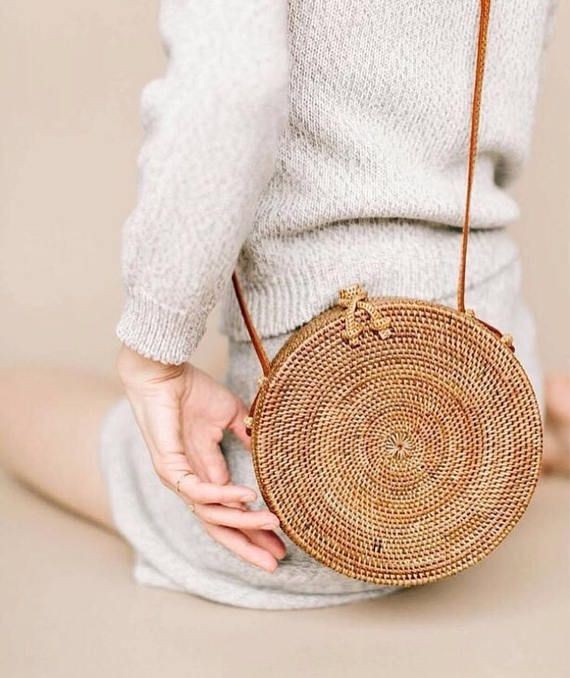 rattan sling bag