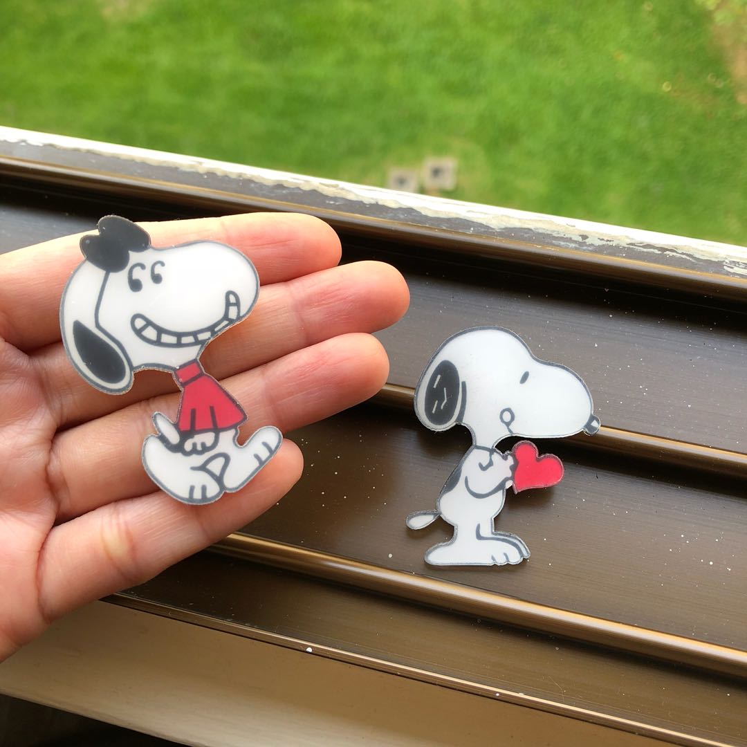Snoopy Acrylic Badge Pin Brooch 5 FREE 1