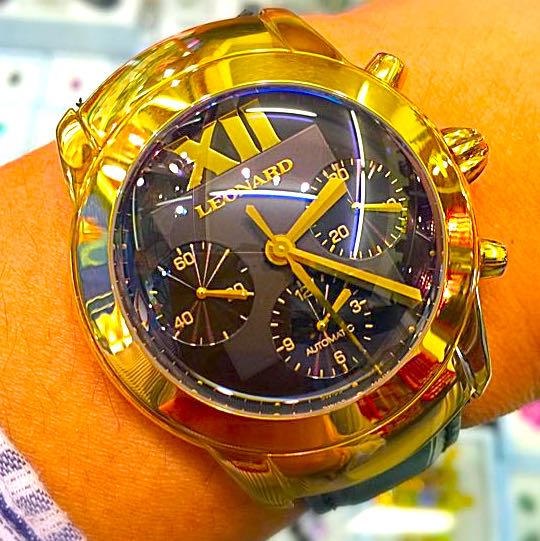 Chronograph watch deals gold