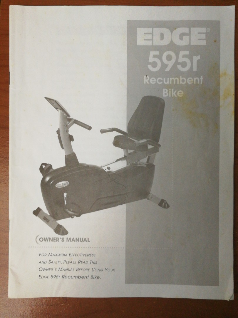 edge 595r recumbent bike for sale