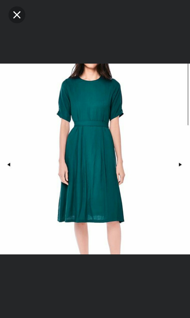 green midi dress
