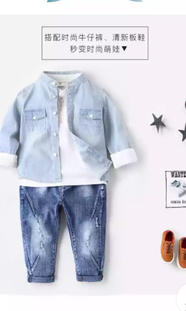 denim shirt for infant boy