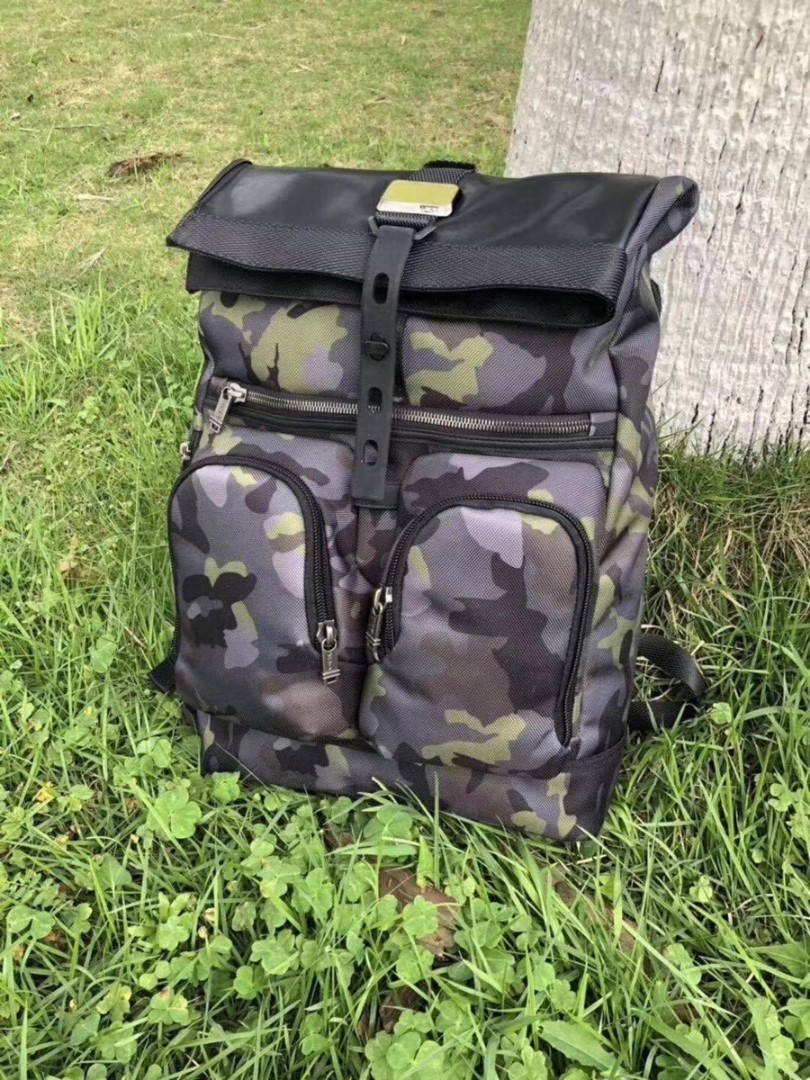 tumi green camo backpack
