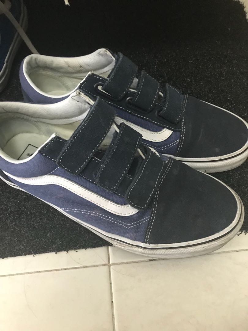 velcro vans navy