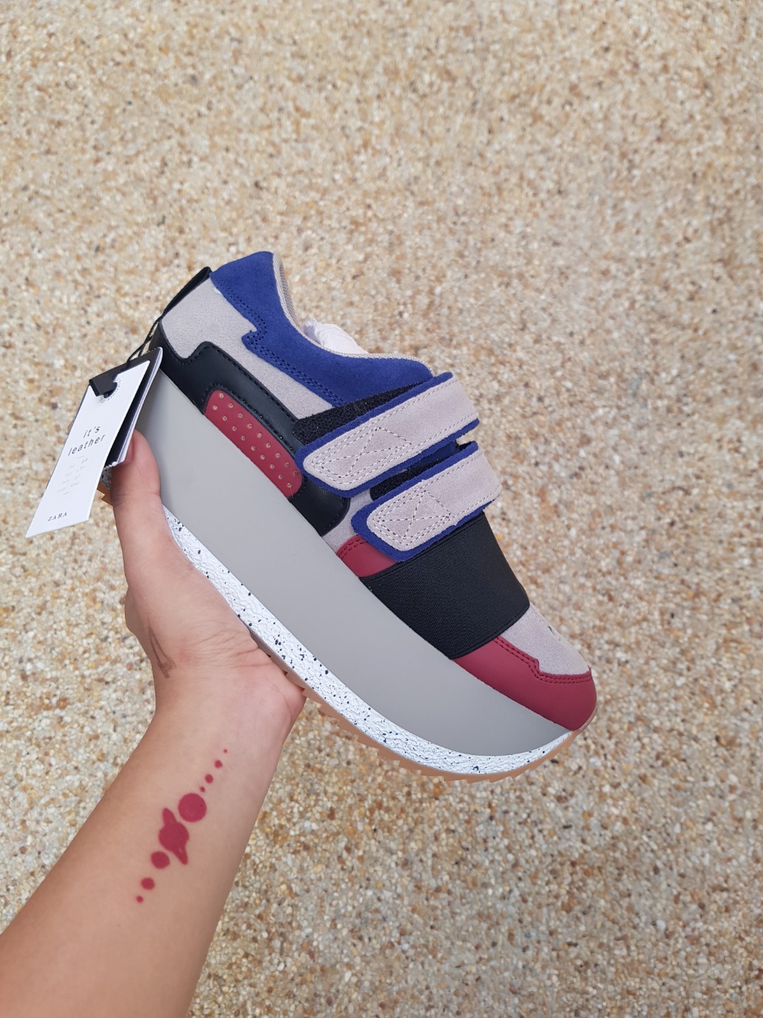 zara platform sneakers