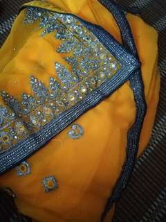 Yellow Saree Made In India