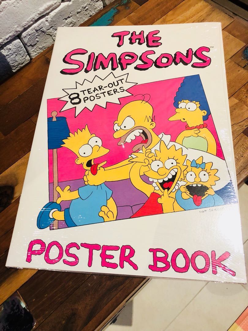 The Simpsons Posters Lot 1989-1990 Retro Vintage Bartman Homer Bart NEW SEALED 