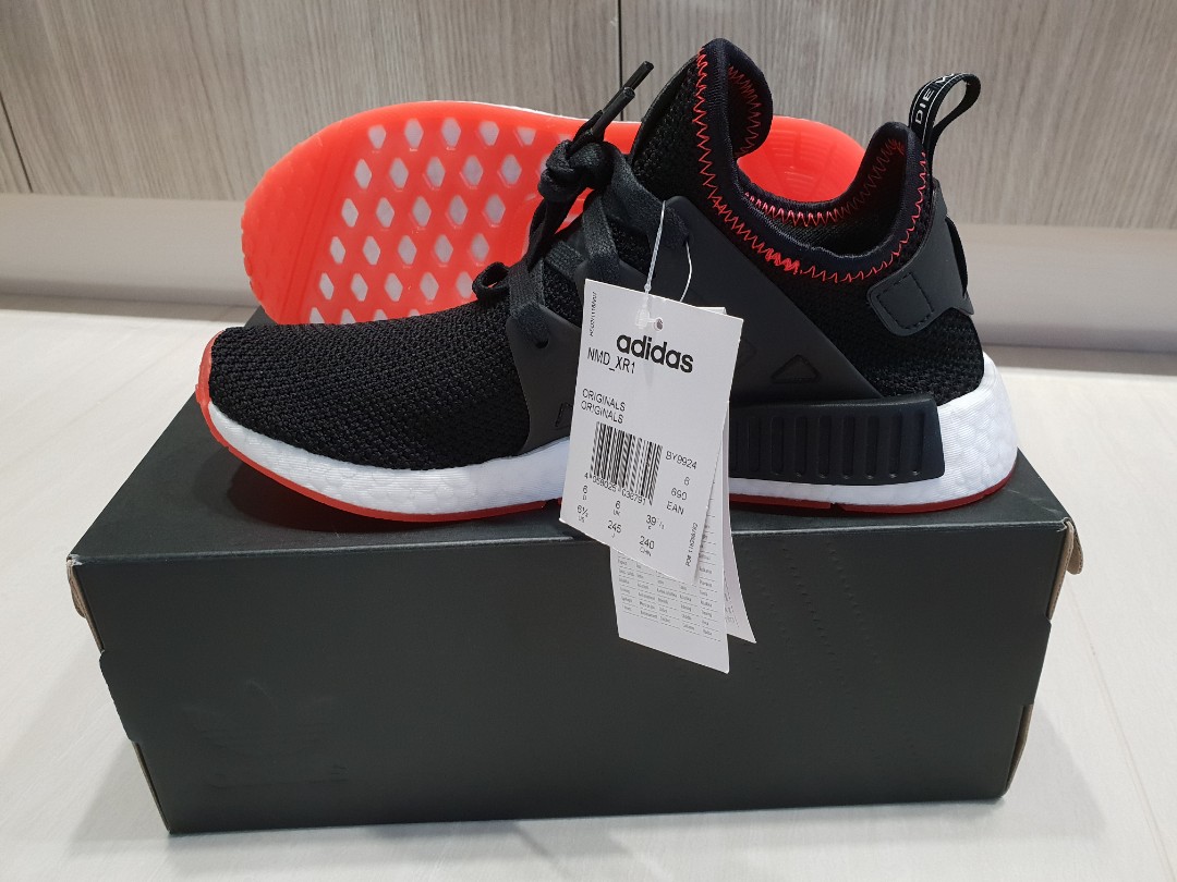 adidas nmd xr1 core black solar red