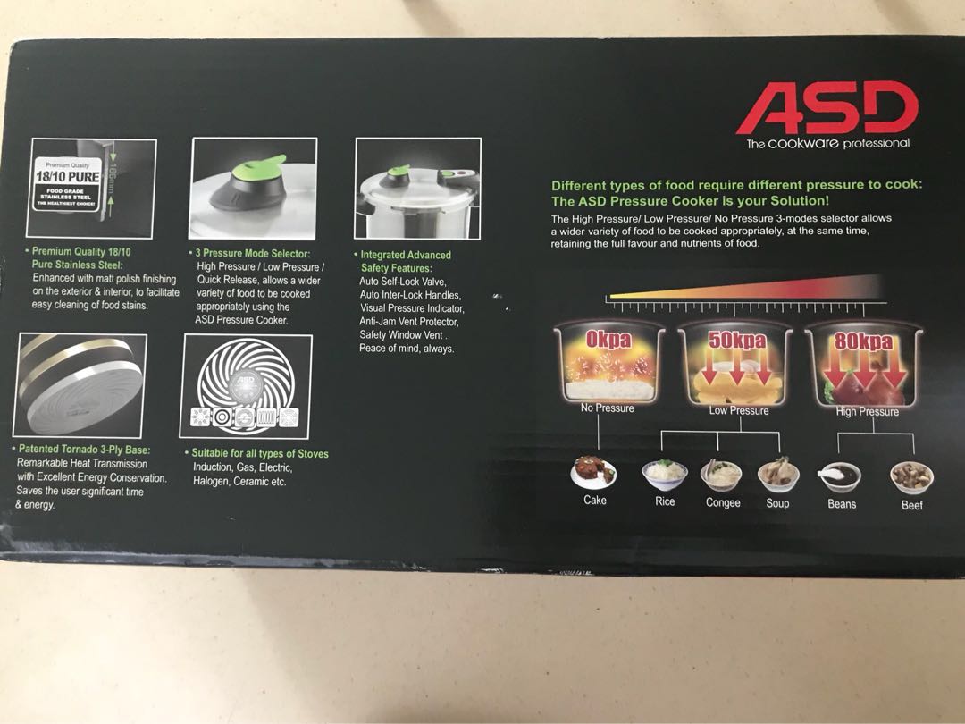 ASD Pressure Cooker, TV & Home Appliances, Kitchen Appliances, Cookers