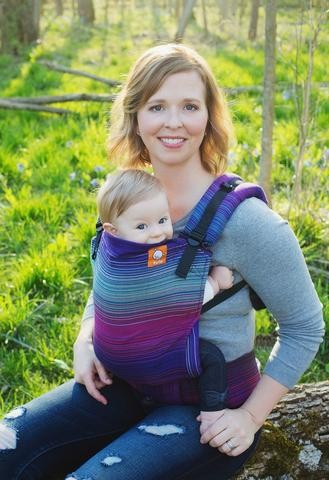 Baby Tula Full Toddler Wrap Conversion Carrier - Girasol Geneva Purpura  Romana Weft, Babies & Kids, Going Out, Carriers & Slings on Carousell