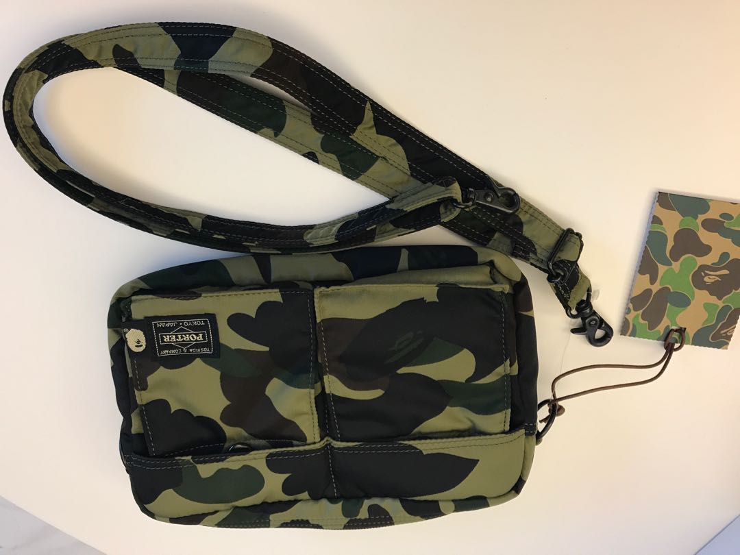 Bape x Porter Camo Shoulder Bag, Men's Fashion, Bags, Sling Bags on