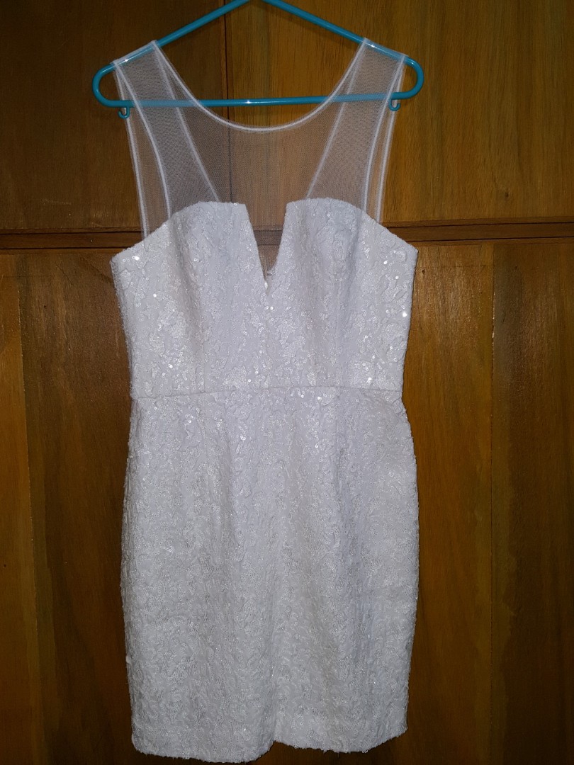 bcbg white cocktail dress