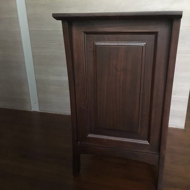 CANBERRA 3 Drawer 100 Solid Wood Bedside Table, Furniture & Home