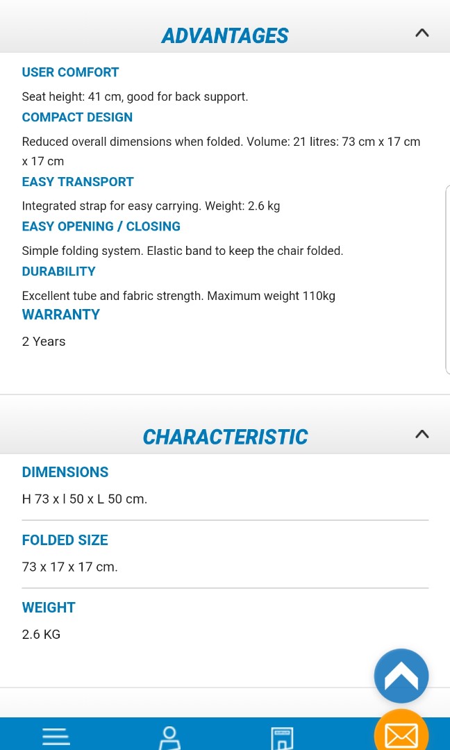 decathlon foldable chair x 2 furniture home living outdoor furniture on carousell