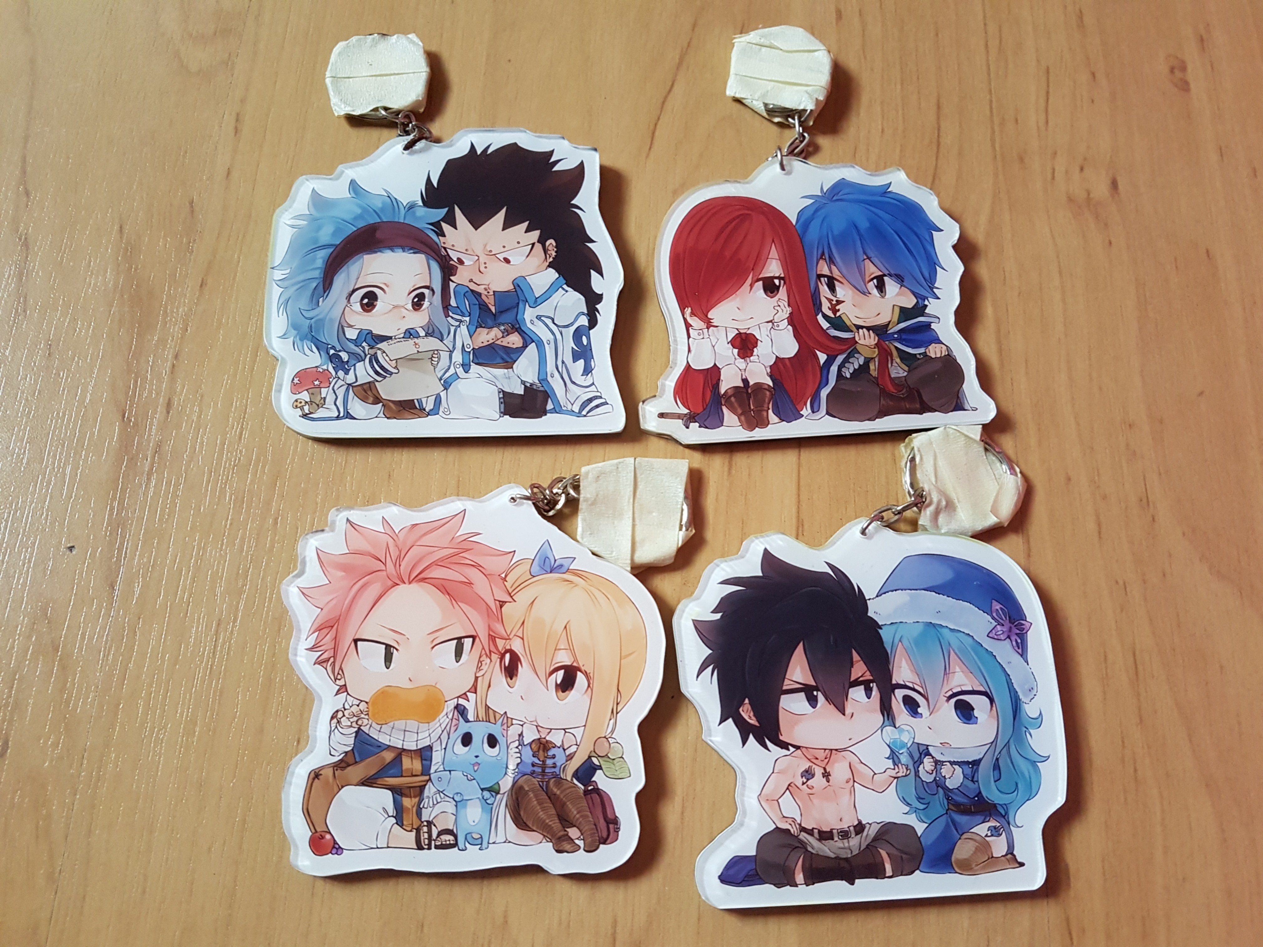 Fairy Tail Couple Keychains, Books & Stationery, Comics & Manga on Carousell