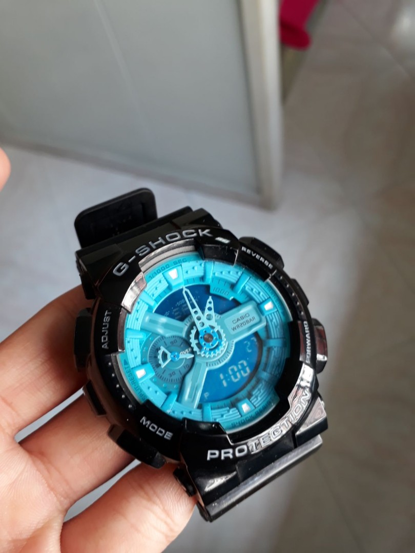 Gshock Ga110 Black Blue watch Mobile Phones Gadgets Wearables Smart Watches on Carousell