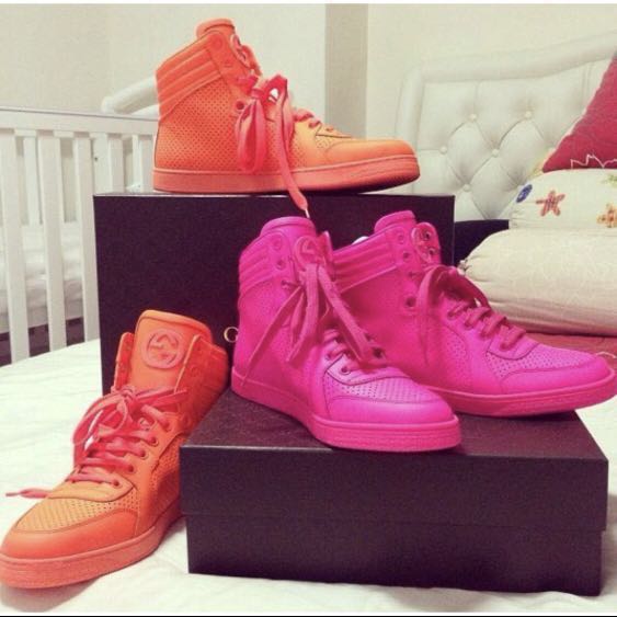 neon pink sneaker