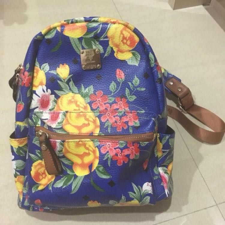 MCM Floral Backpack