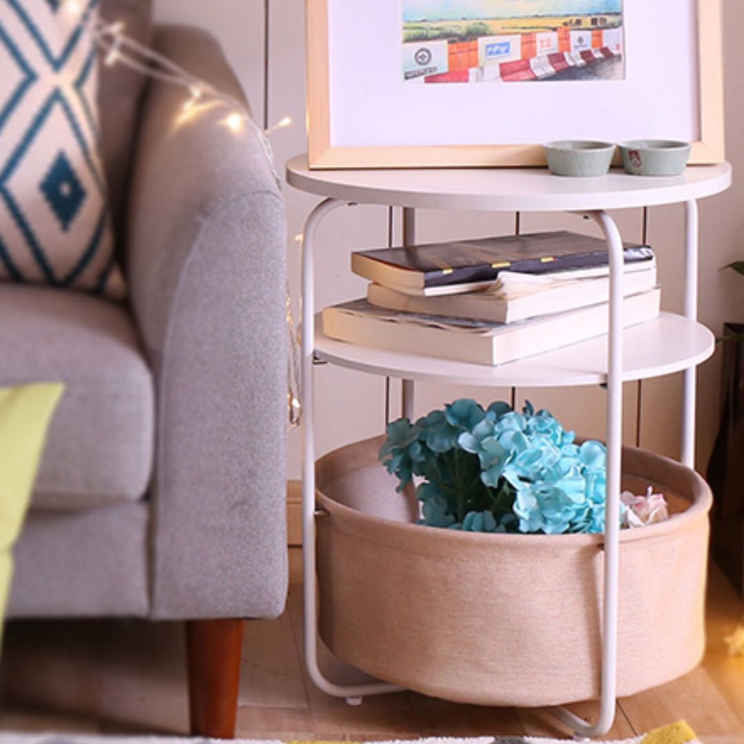 Minimalist Zakka Style Side Table W Storage Furniture Tables Chairs On Carousell