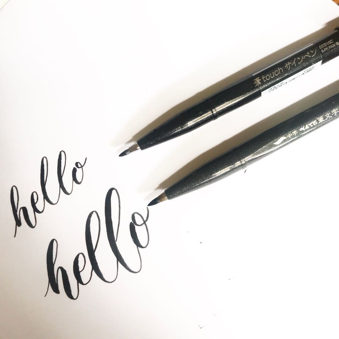 Pentel Sign Brush Pen Medium Design Craft Craft Supplies Tools On Carousell Writing modern calligraphy with the pentel brush sign pen. pentel sign brush pen medium