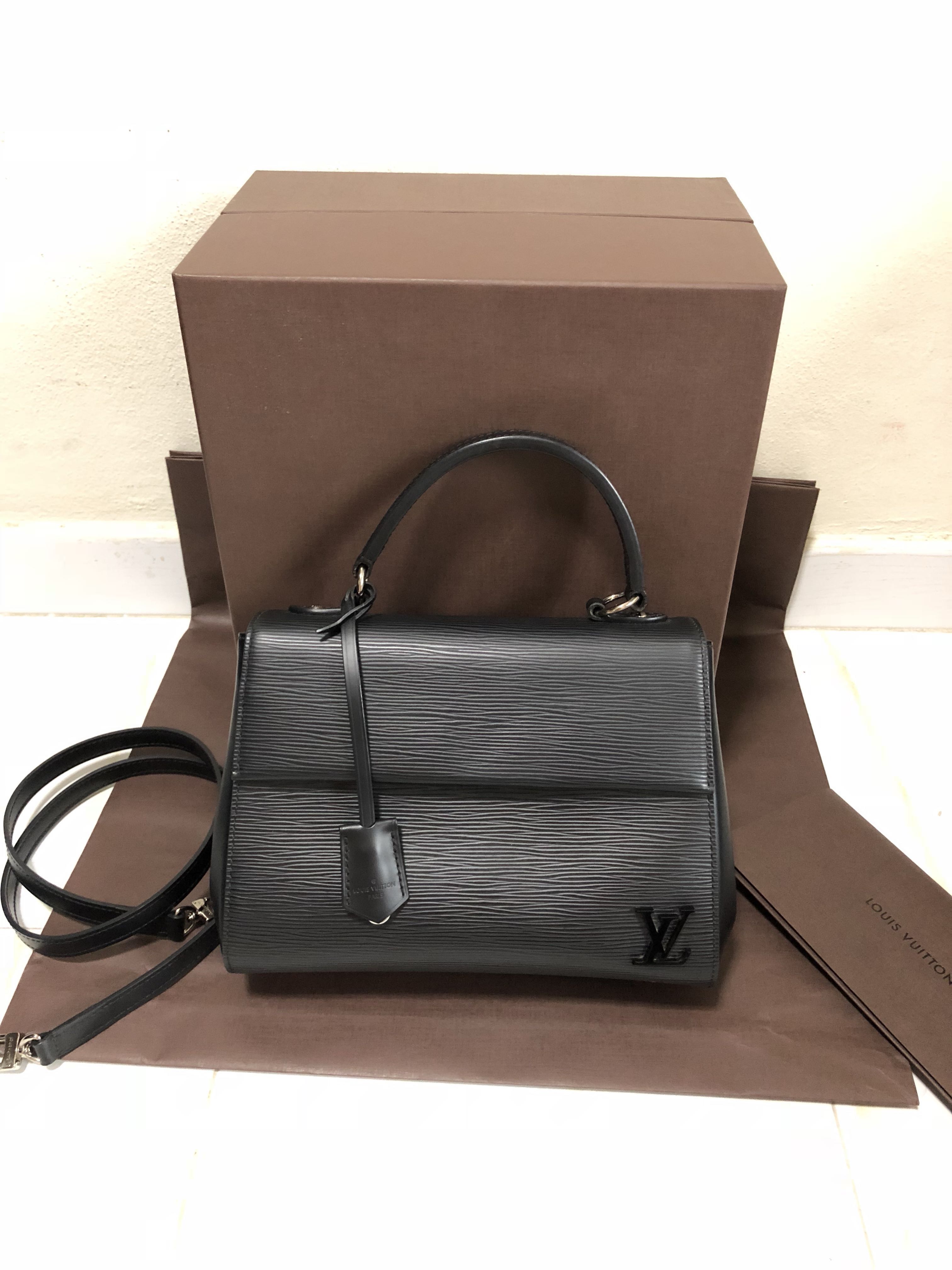 Cluny vintage leather handbag Louis Vuitton Black in Leather - 12515361