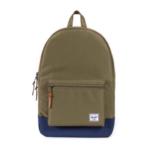 herschel army green backpack