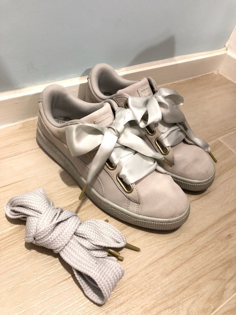 puma heart trainers grey