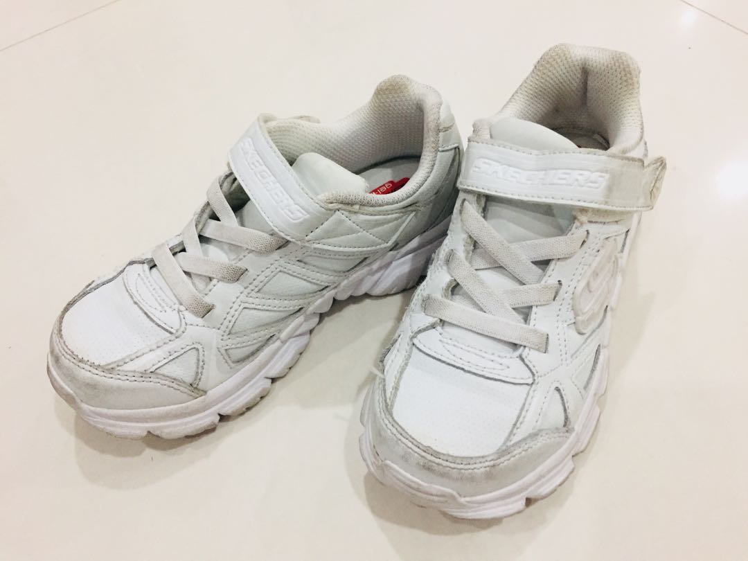 Skechers White School Shoes (Worn twice 