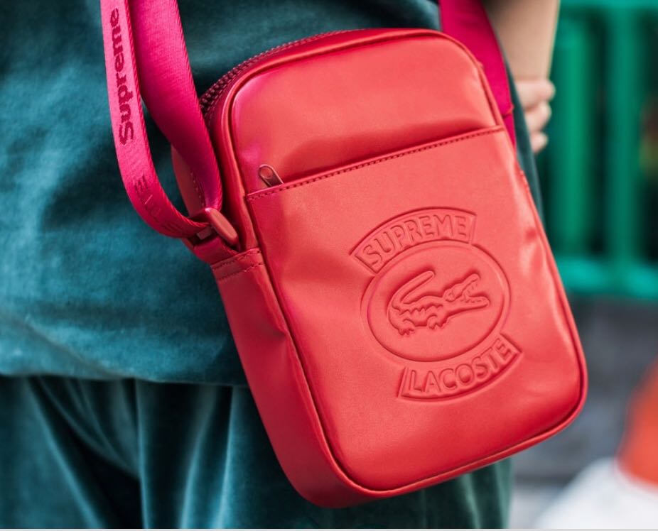 Supreme X Lacoste shoulder Bag