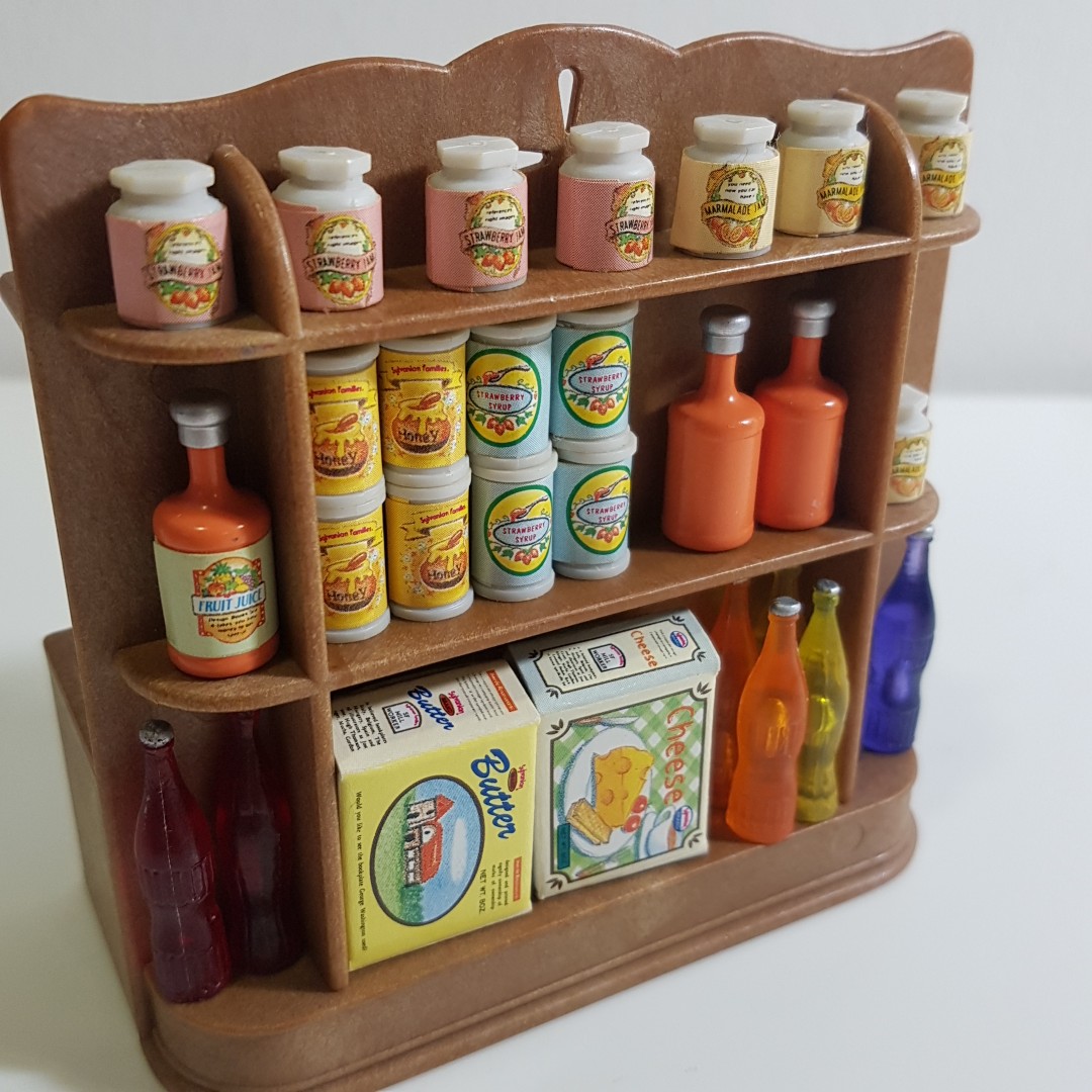 Sylvanian Families Storage Cupboard / Shelf / Sink Set, Hobbies & Toys