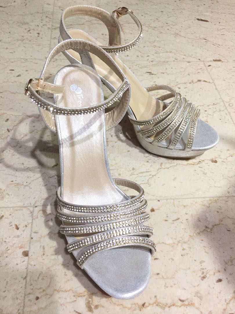 shoe zone silver shoes