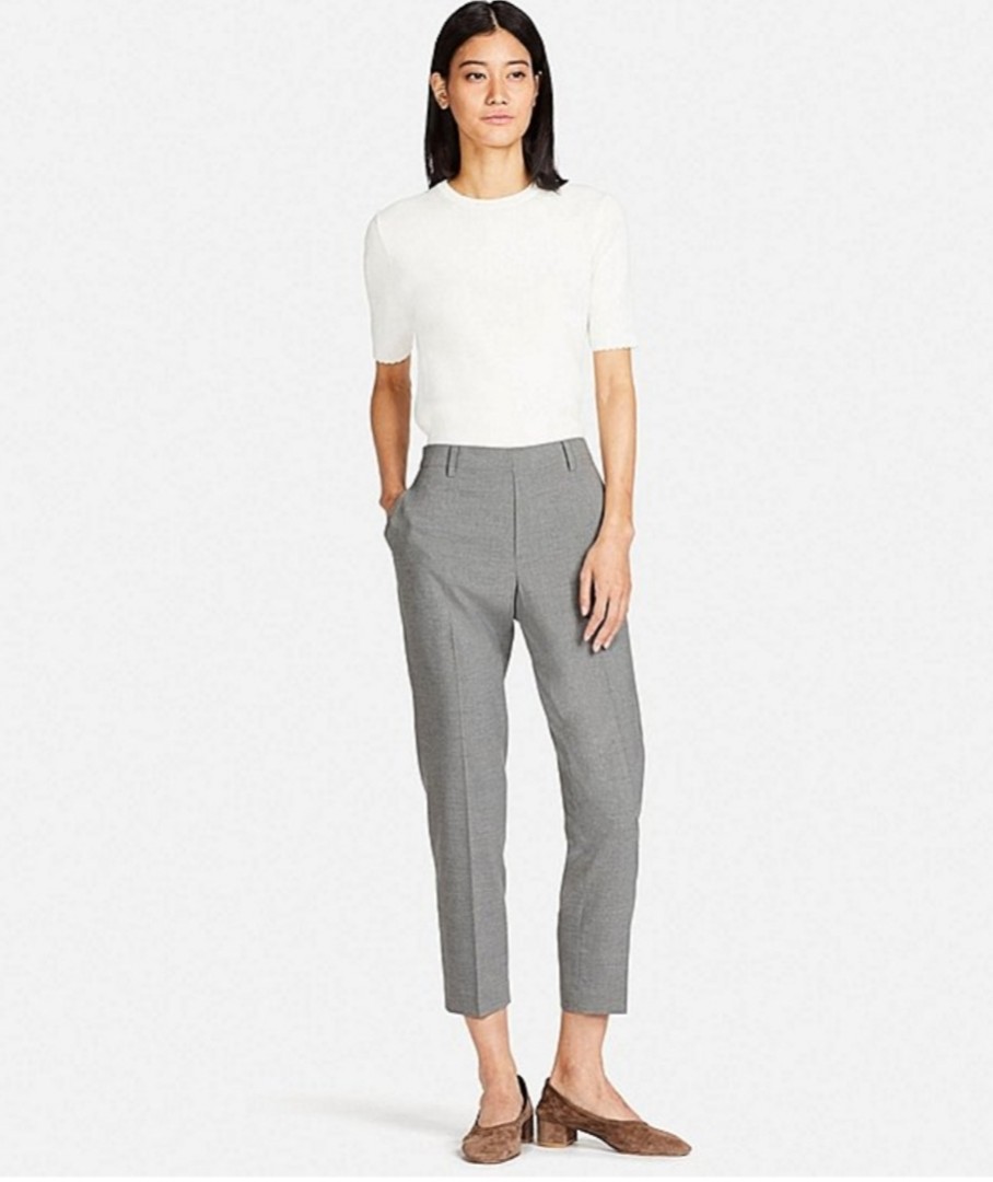 Smart stretch trousers - Dogtooth-patterned - Ladies | H&M IN