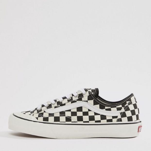 vans style 36 decon sf checkerboard trainers in black