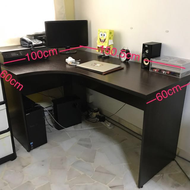 Vhive Dark Oak L Shaped Study Table Furniture Tables Chairs On Vhive Dark Oak L Shaped Study Table Furniture Tables Chairs On Carou