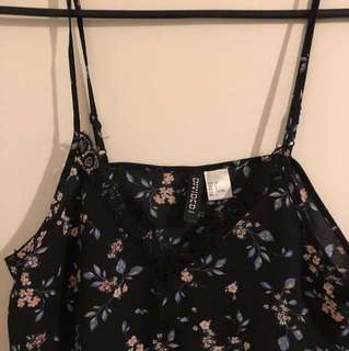 Black Floral Cami