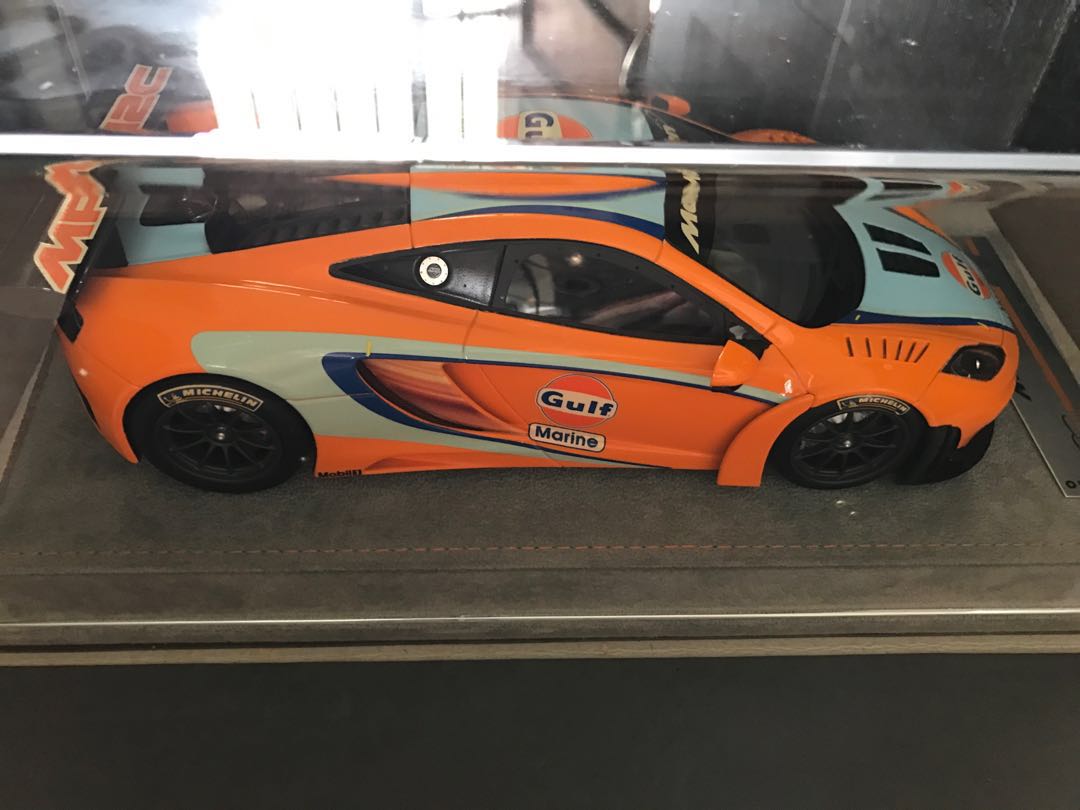 1 18 Mclaren Mp4 12c Gt3 Gulf Livery Limited 40 Pieces Toys Games Others On Carousell