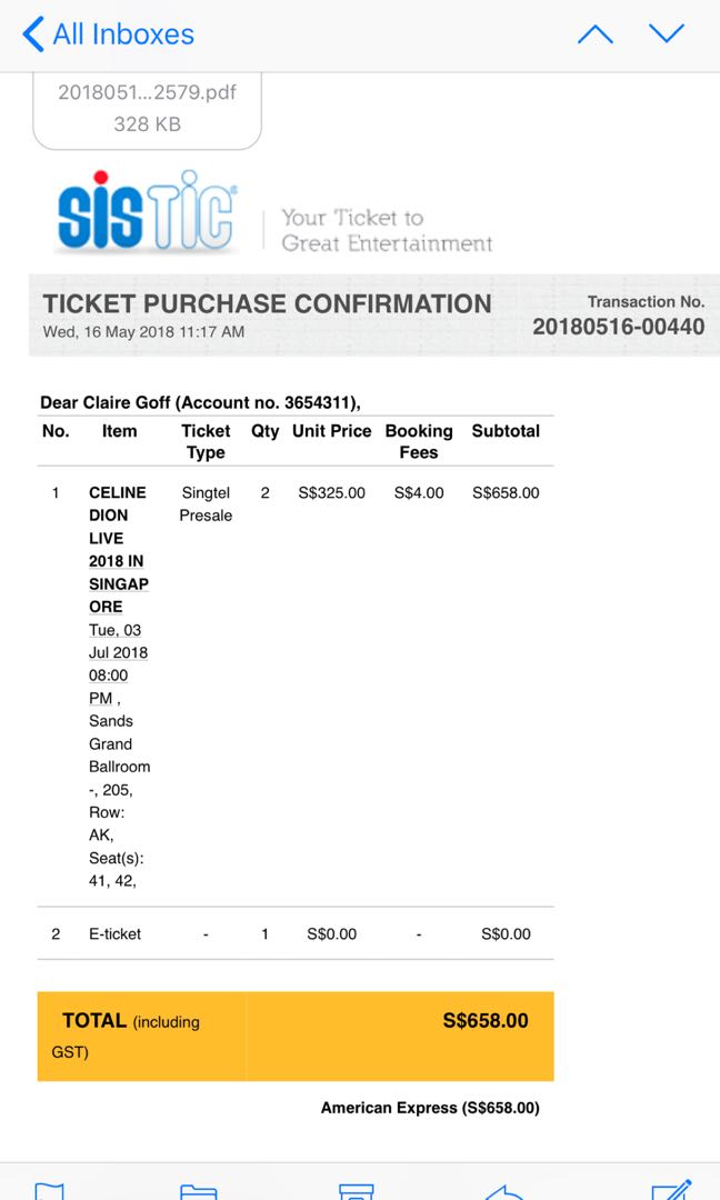 American express celine hotsell dion tickets