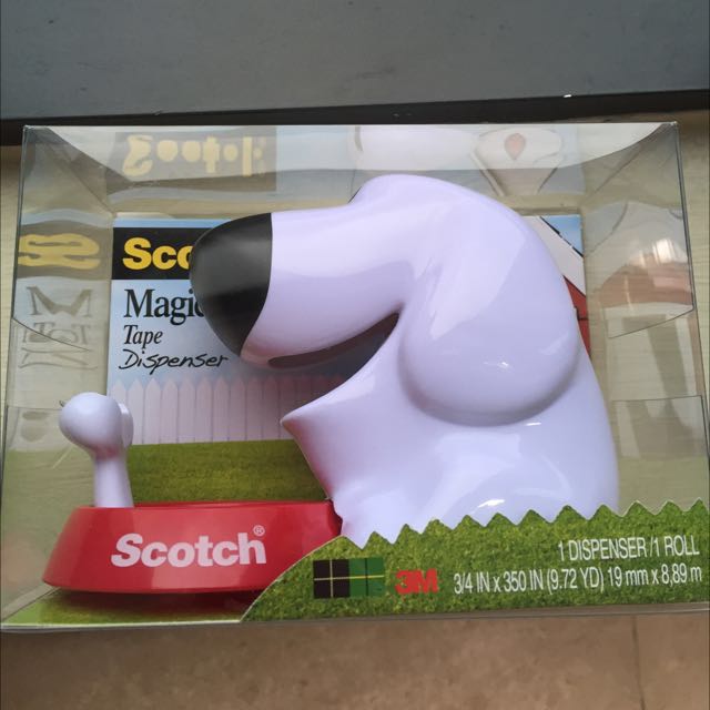 3M Scotch Tape Dispenser (Dog And Bone), Books & Stationery, Stationery