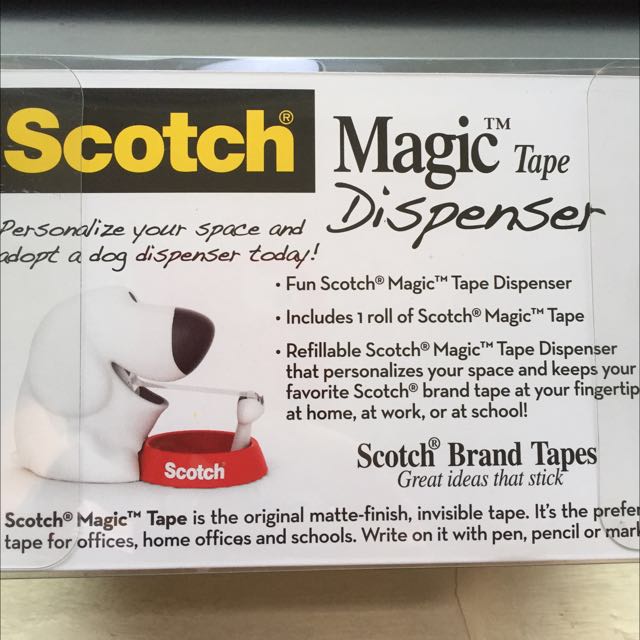 3M Scotch Tape Dispenser (Dog And Bone), Books & Stationery, Stationery