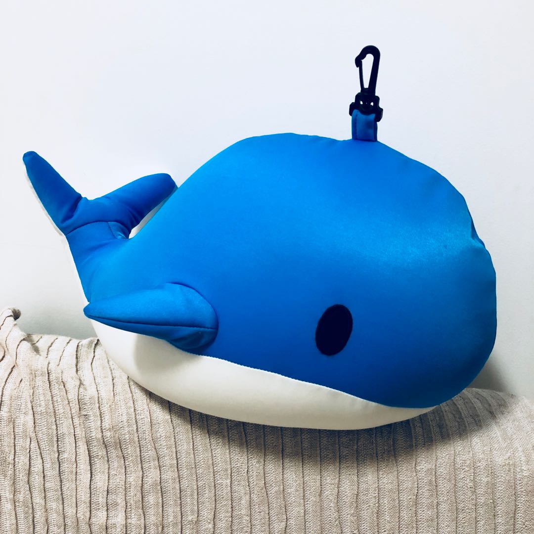 Blue whale neck pillow, Travel, Travel 