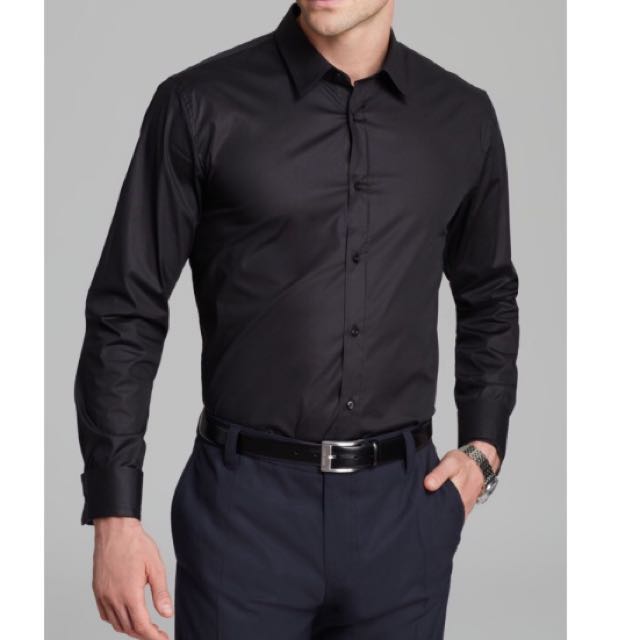 hugo boss black shirt mens
