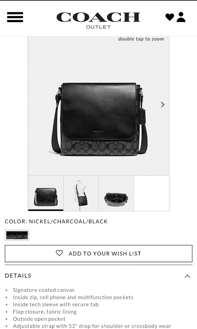 Coach Messenger Bag, Men's Fashion, Watches & Accessories, Wallets