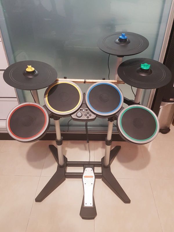 Drum set with cymbals PS4 Rock Band, Video Gaming, Gaming Accessories