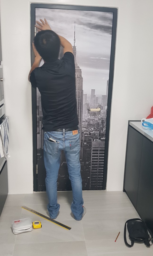 Full Color sheet on Bomb Shelter Door. FOC install., Furniture