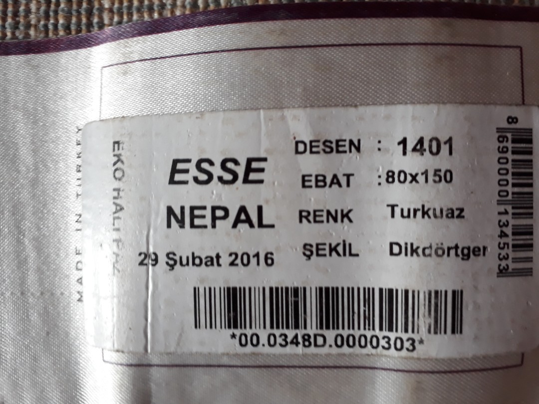 Home Ideas Carpet made in Turkey (Category: Carpets, Mats & Flooring) located in Naga. Submitted by practicalitynerd (Listing ID 170679973, Image 3). Description: Bought it but small for my son's room. Size is 150 cm by 79cm. Original price was Php 9,989.00.