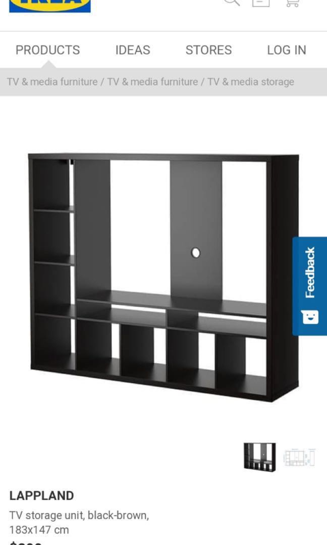 IKEA TV white, Furniture & Home Living, Furniture, Shelves, & Racks on Carousell