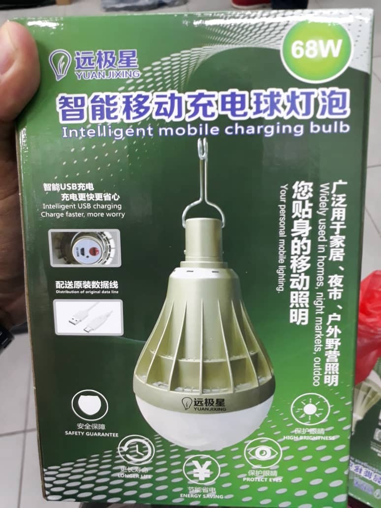 Intelligent Mobile Charging Bulb 68w Lampu Pasar Malam Home Furniture Home Decor On Carousell