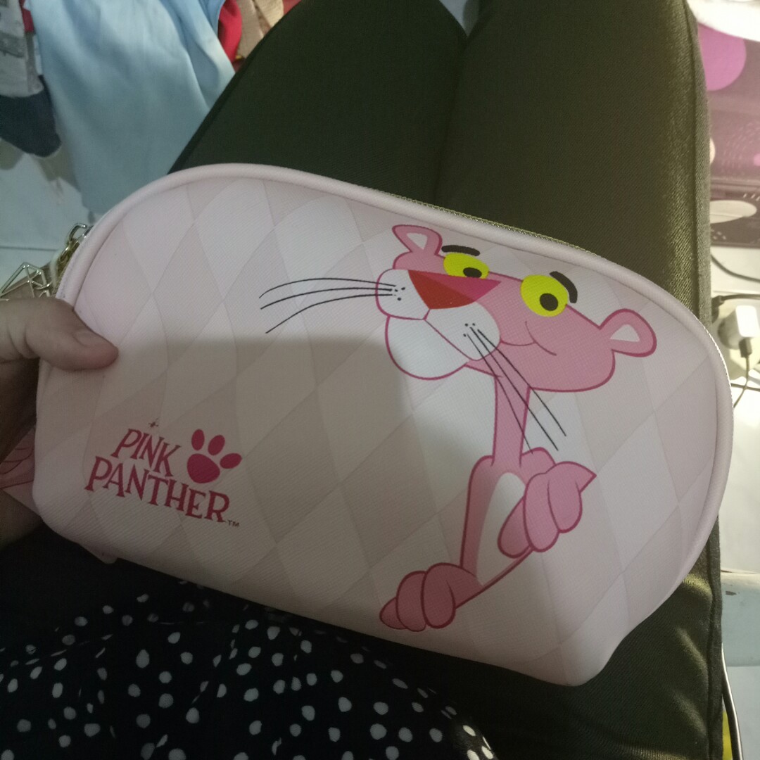  Miniso  Pink Panther Pouch  Fesyen Wanita Tas Dompet di 